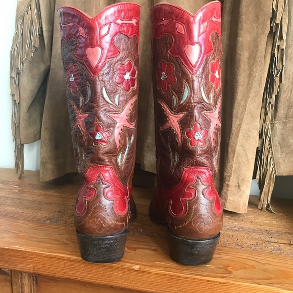 Old Gringo Red Golondrina Cowboy Boots Size 7.5 - Picture 2 of 8